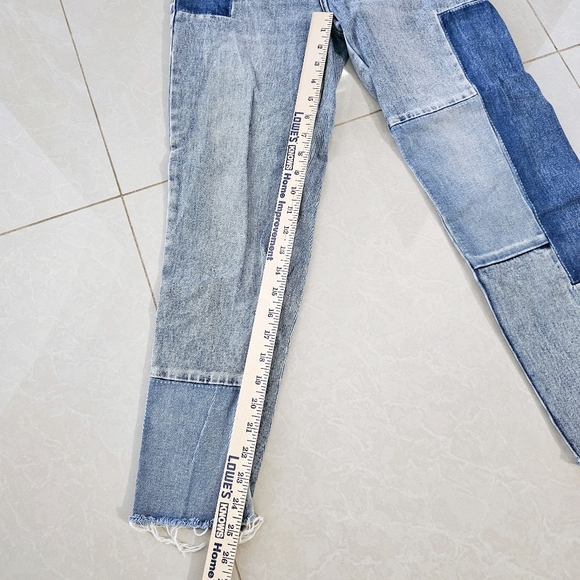 PACSUN Patchwork Denim Cut Off Jeans Womens Size 23 - Picture 10 of 10